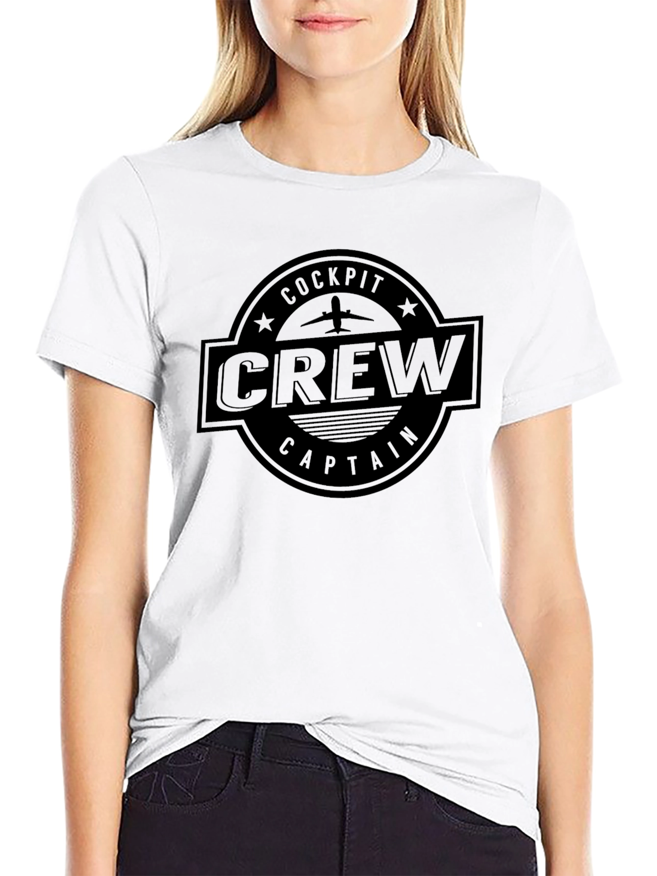 Cockpit Crew Captain Graphic Tee - Black