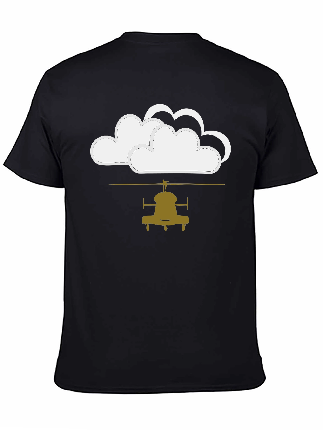 Cloud Helicopter Black Graphic Tee