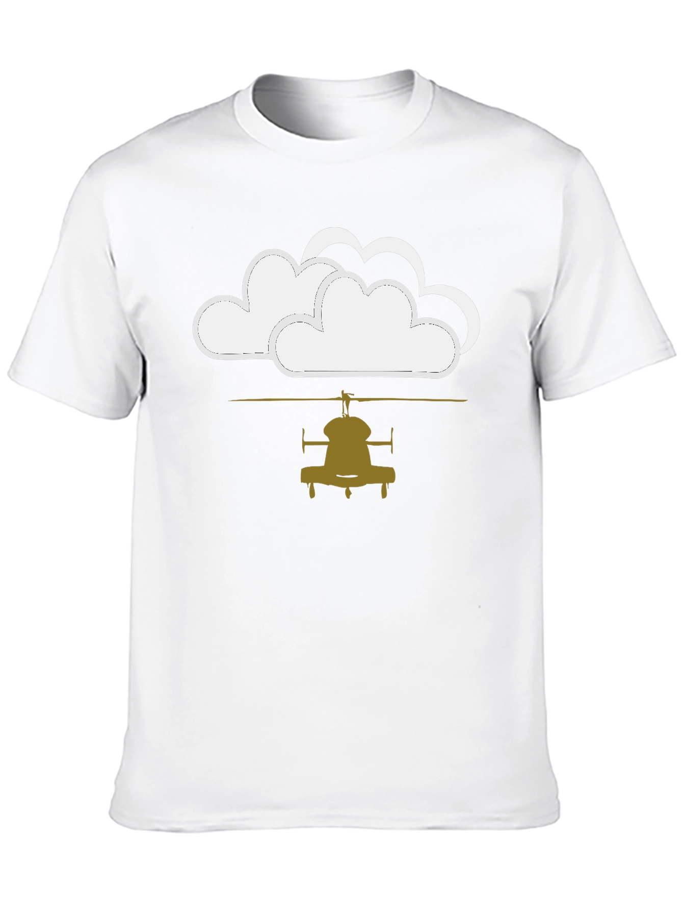 Cloud Helicopter Black Graphic Tee