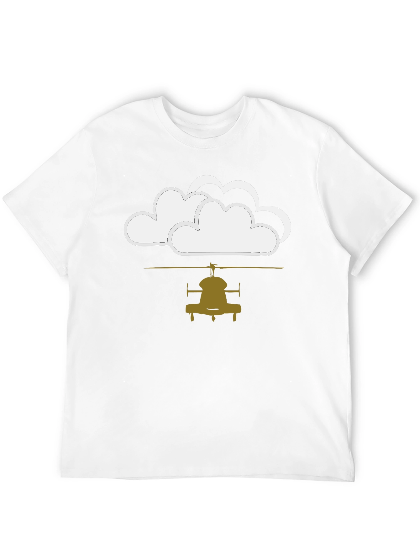Cloud Helicopter Black Graphic Tee