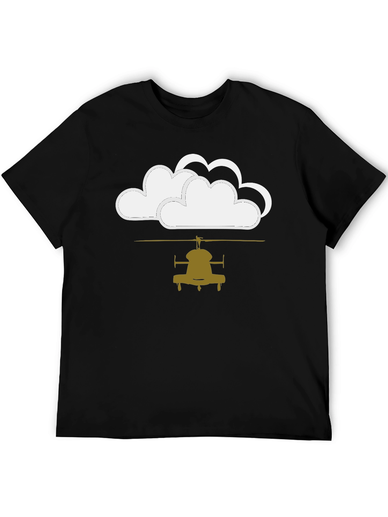 Cloud Helicopter Black Graphic Tee