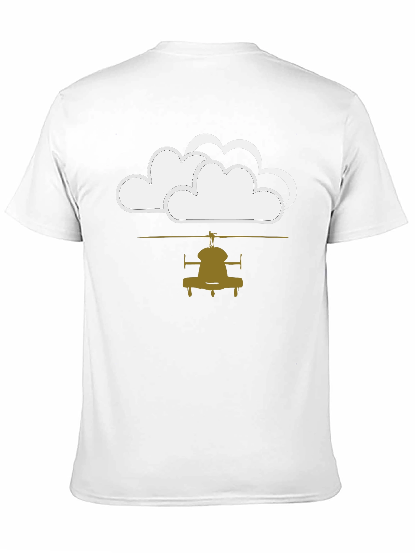 Cloud Helicopter Black Graphic Tee