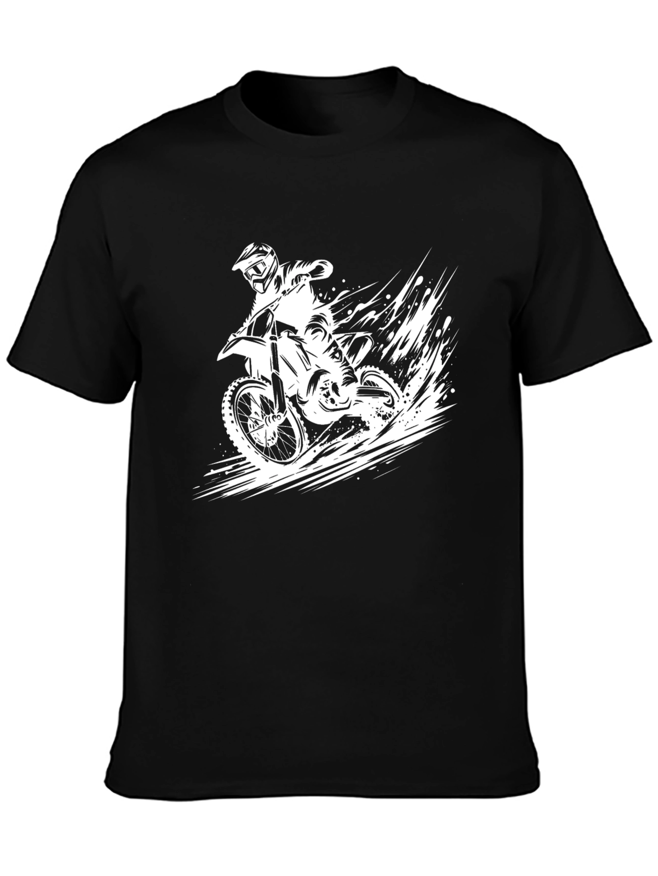 Motocross Rider Graphic Tee - Black
