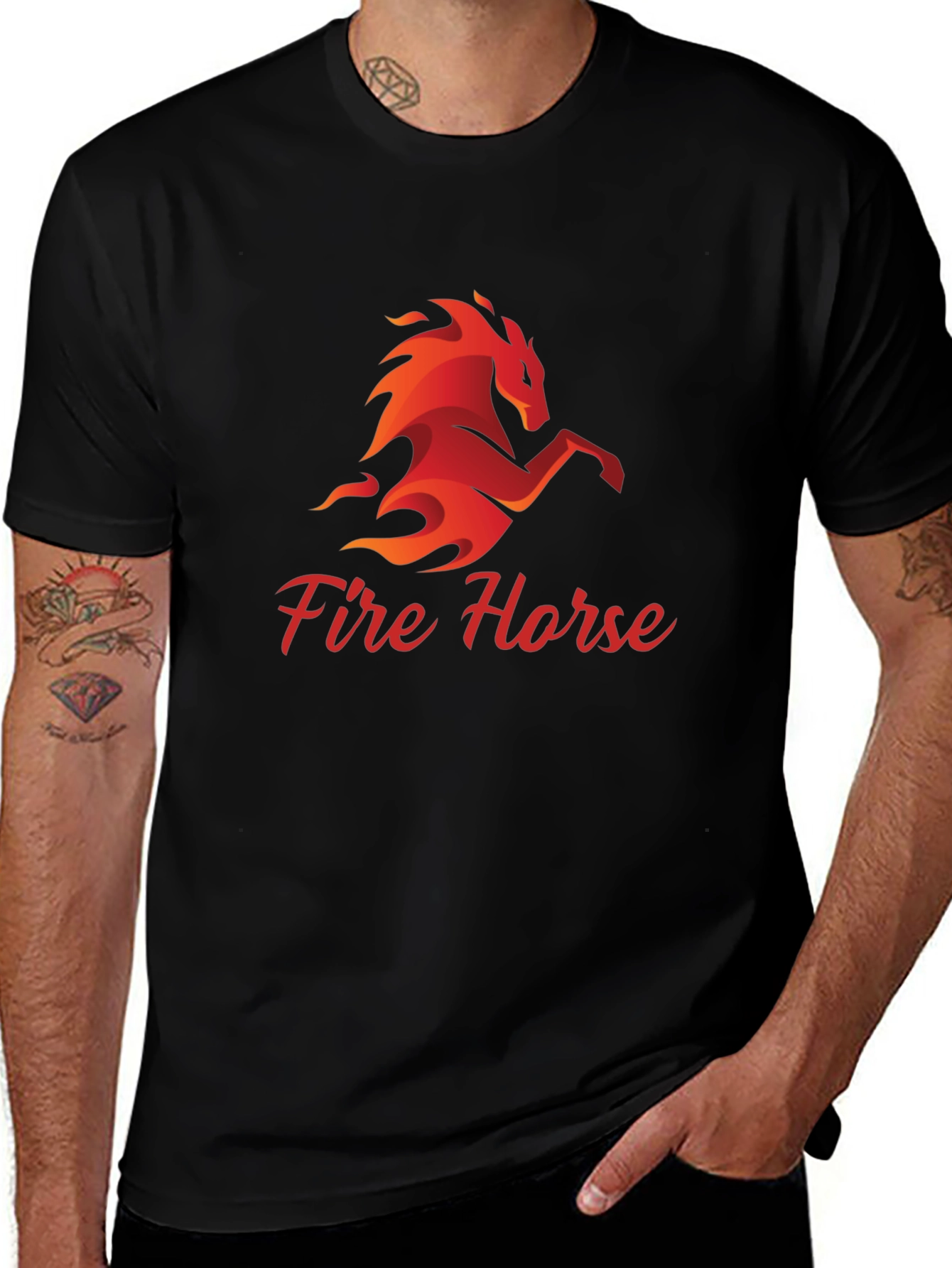 Fire Horse Graphic T-Shirt