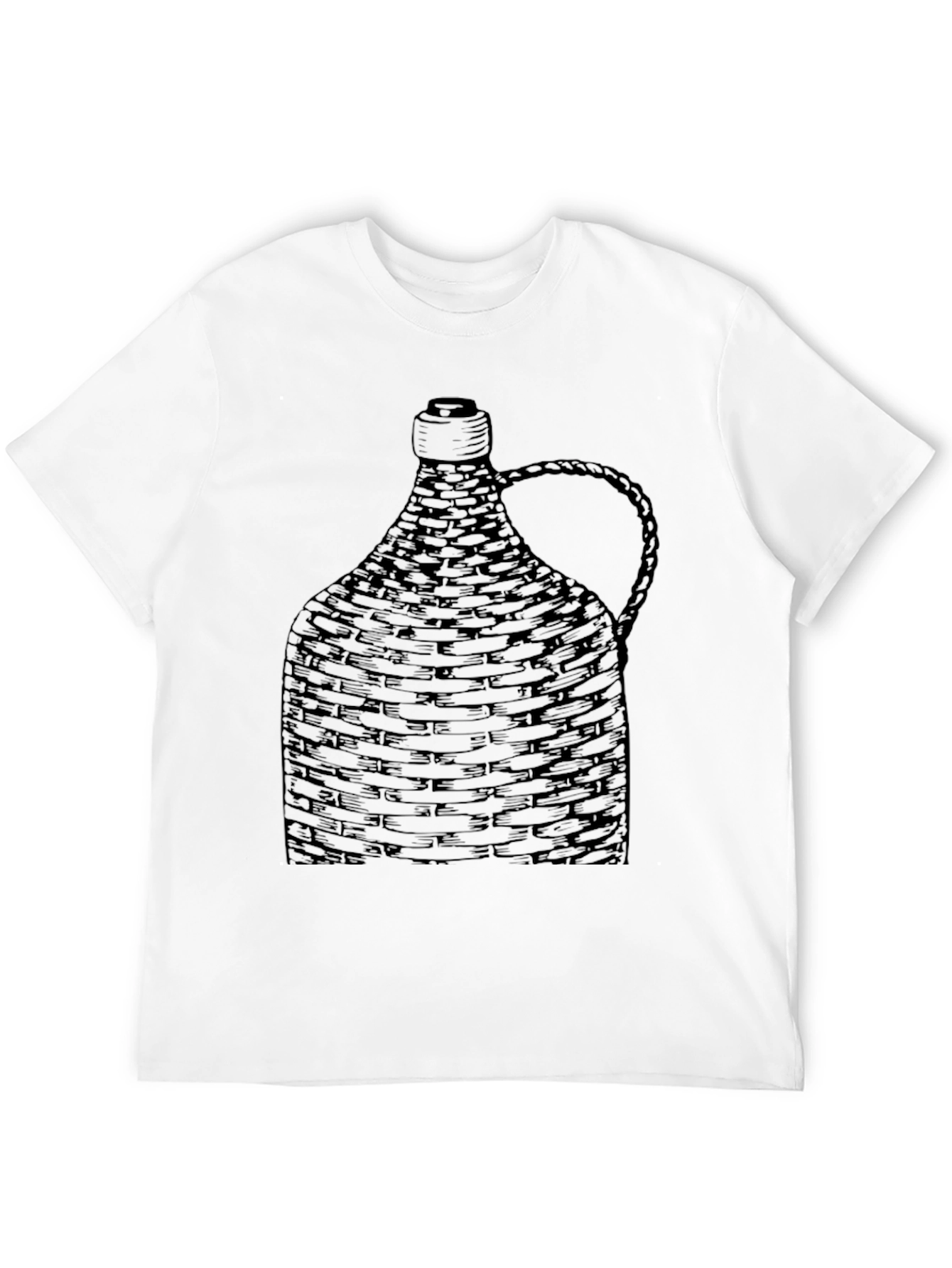 Woven Bottle Graphic Tee - Unique Design