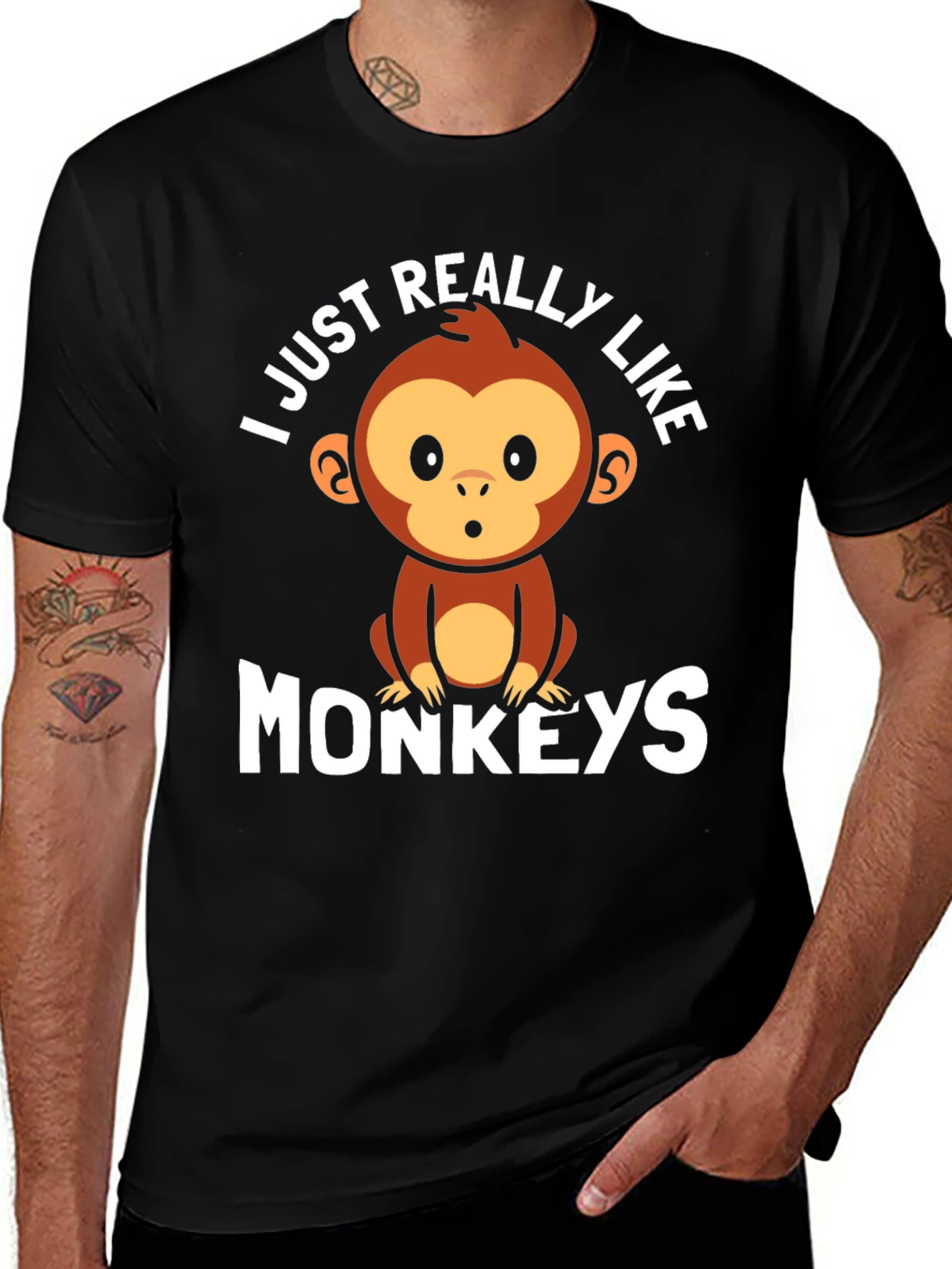 I Just Really Like Monkeys Graphic Tee