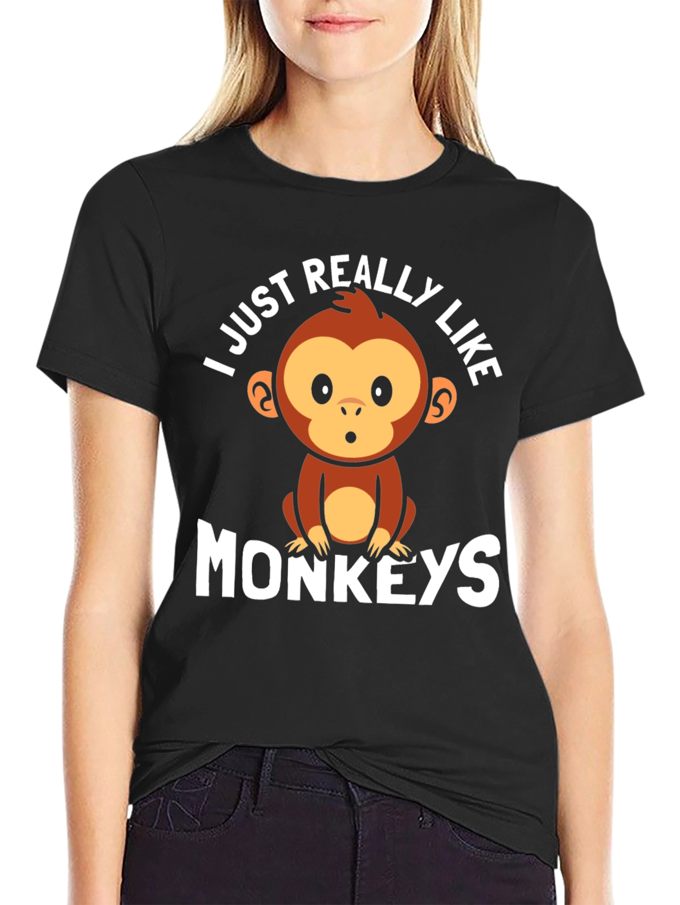 I Just Really Like Monkeys Graphic Tee