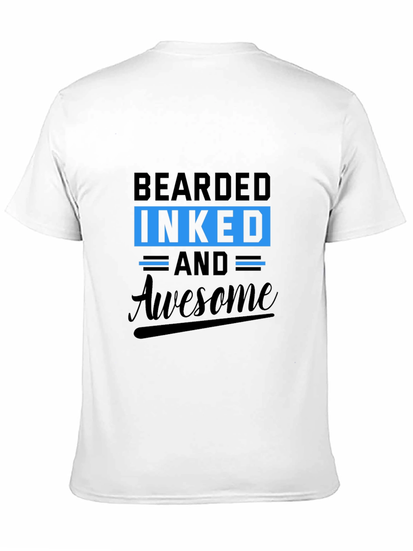 Bearded Inked Awesome Graphic Tee - Mens Black T-Shirt