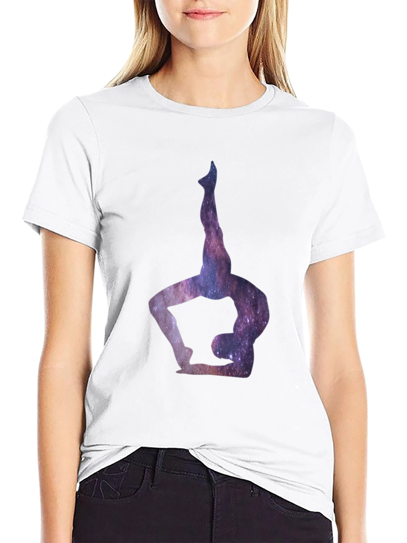 Cosmic Yoga Pose Graphic Tee