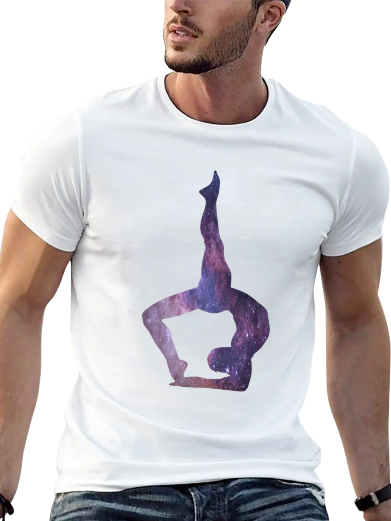 Cosmic Yoga Pose Graphic Tee