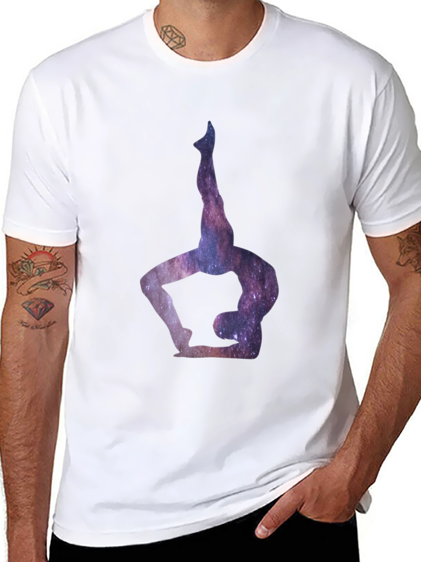 Cosmic Yoga Pose Graphic Tee