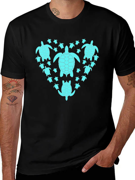 Turtle Heart T-Shirt - Black Graphic Tee