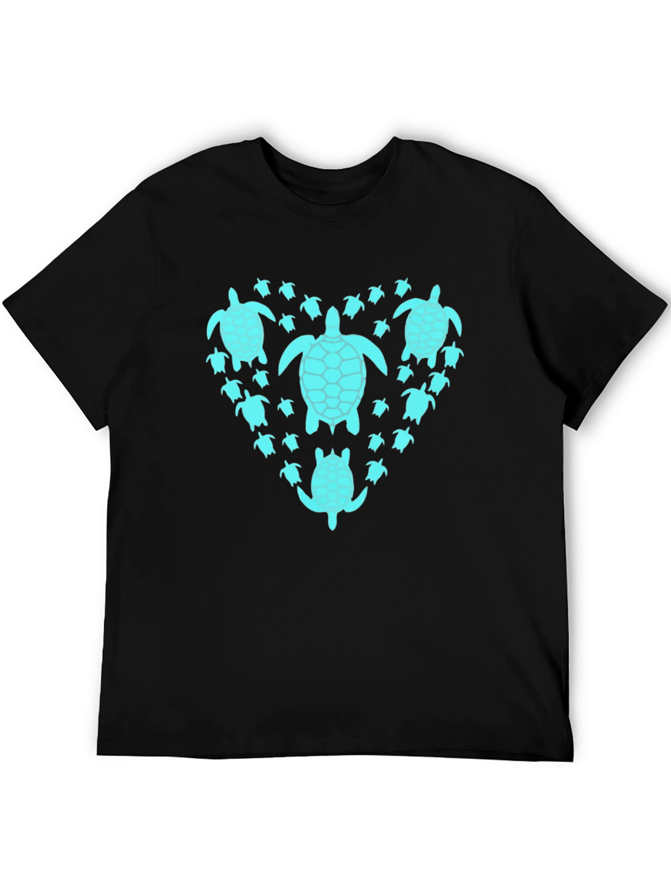Turtle Heart T-Shirt - Black Graphic Tee