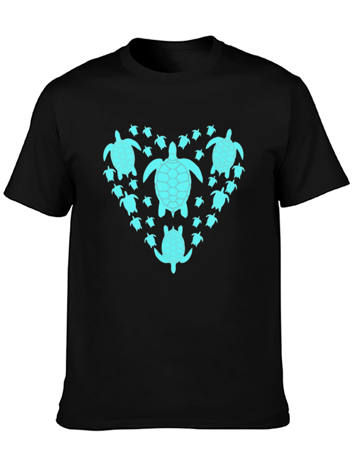 Turtle Heart T-Shirt - Black Graphic Tee