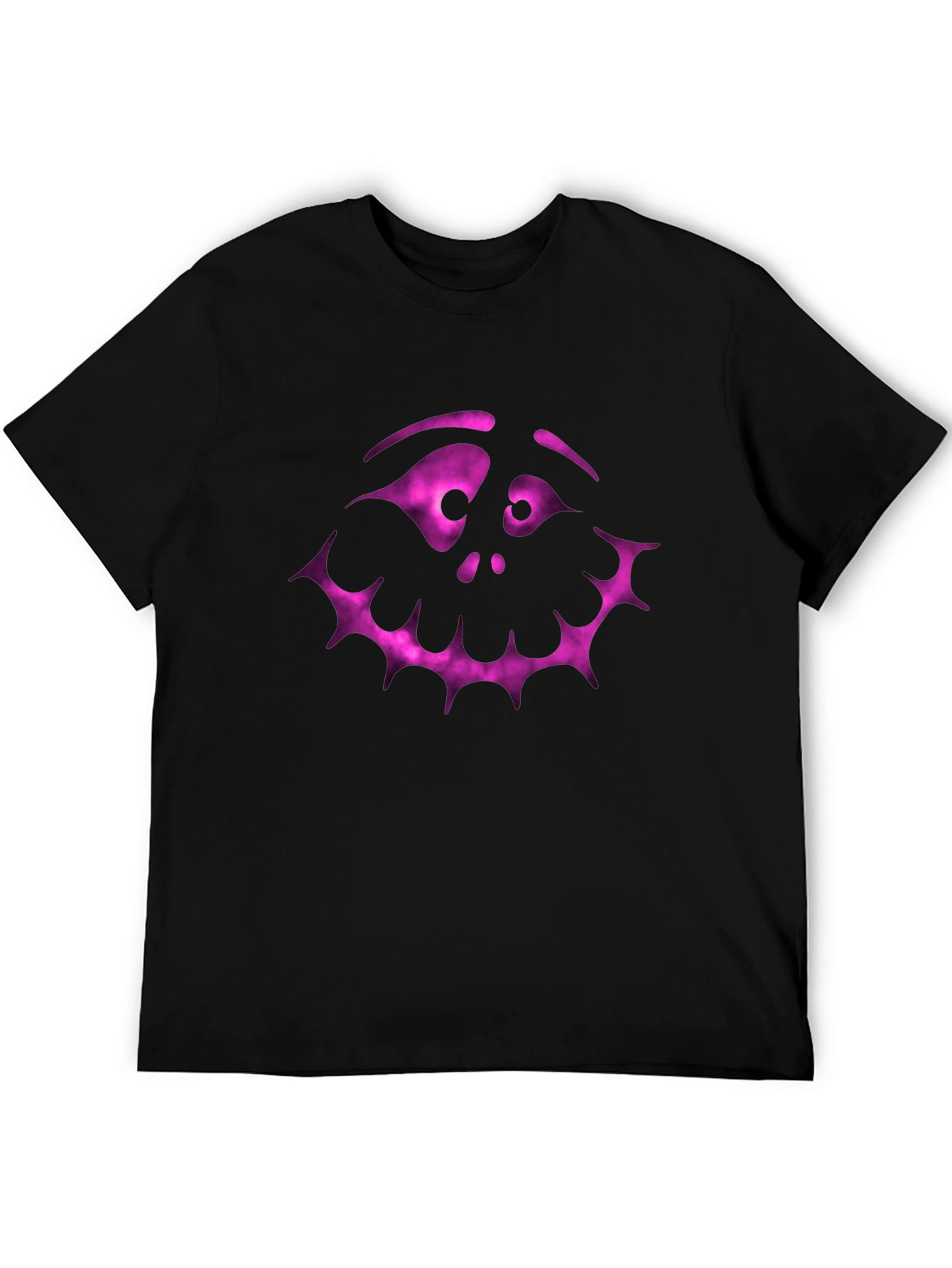 Spooky Face Graphic Tee - Black Halloween Shirt