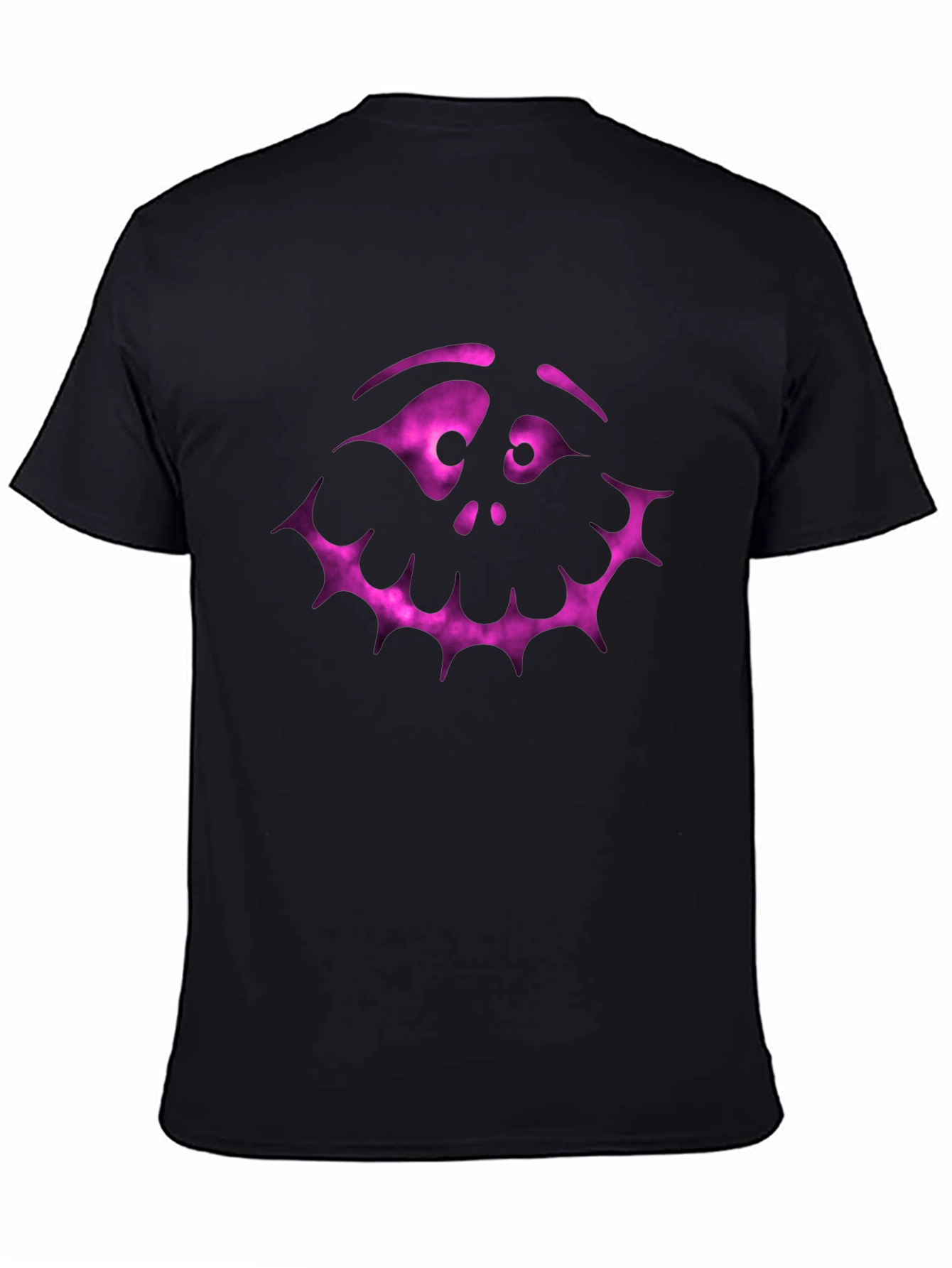 Spooky Face Graphic Tee - Black Halloween Shirt