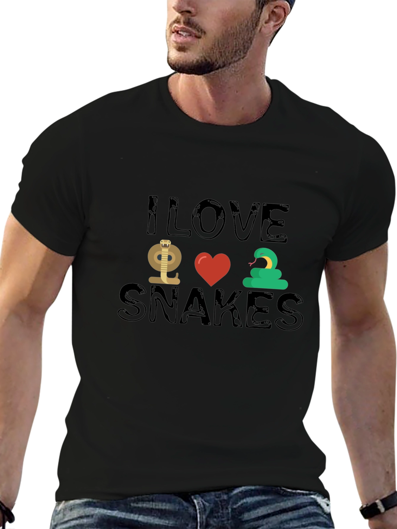 I Love Snakes T-Shirt - Novelty Snake Lover Tee