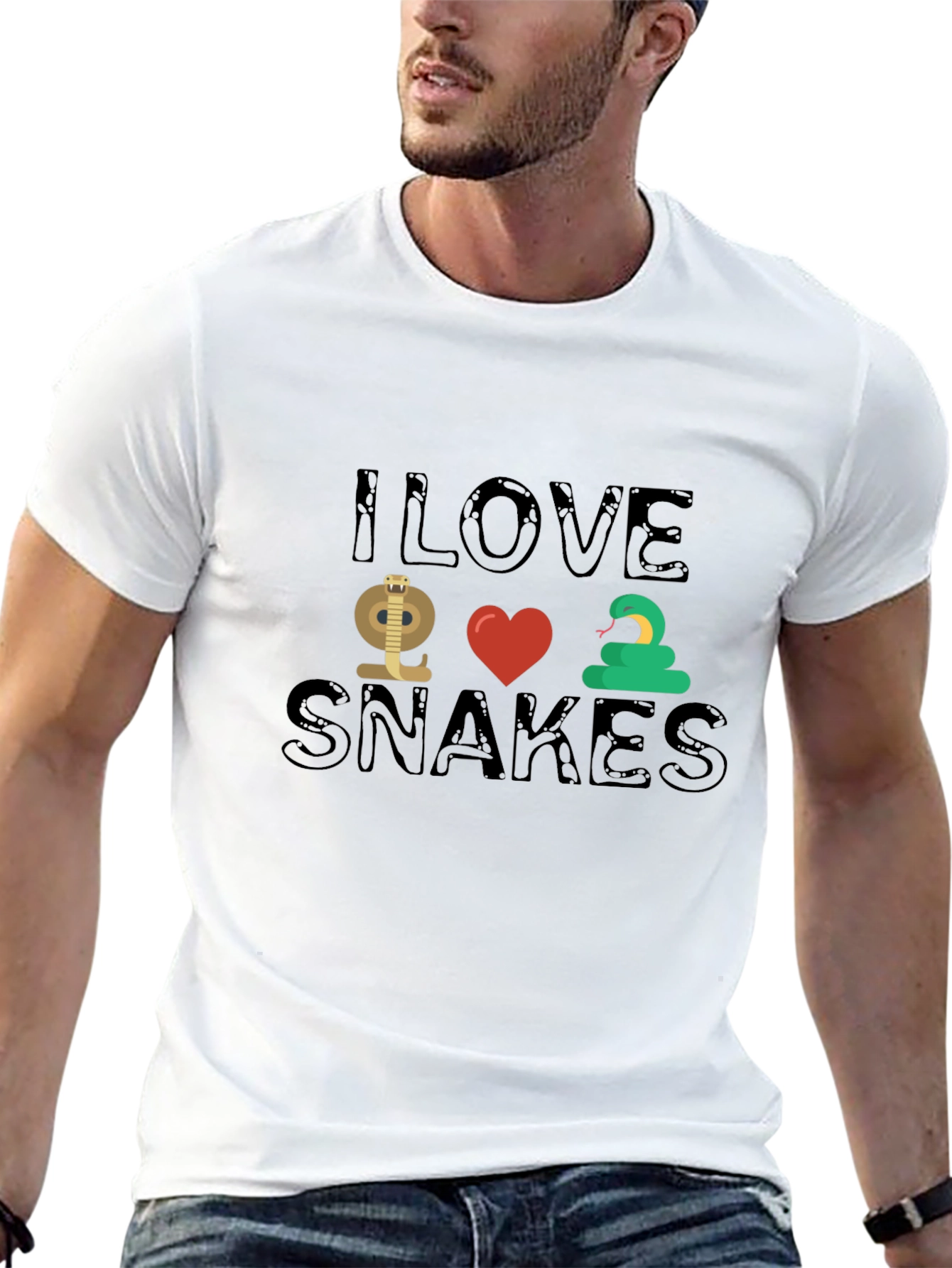 I Love Snakes T-Shirt - Novelty Snake Lover Tee