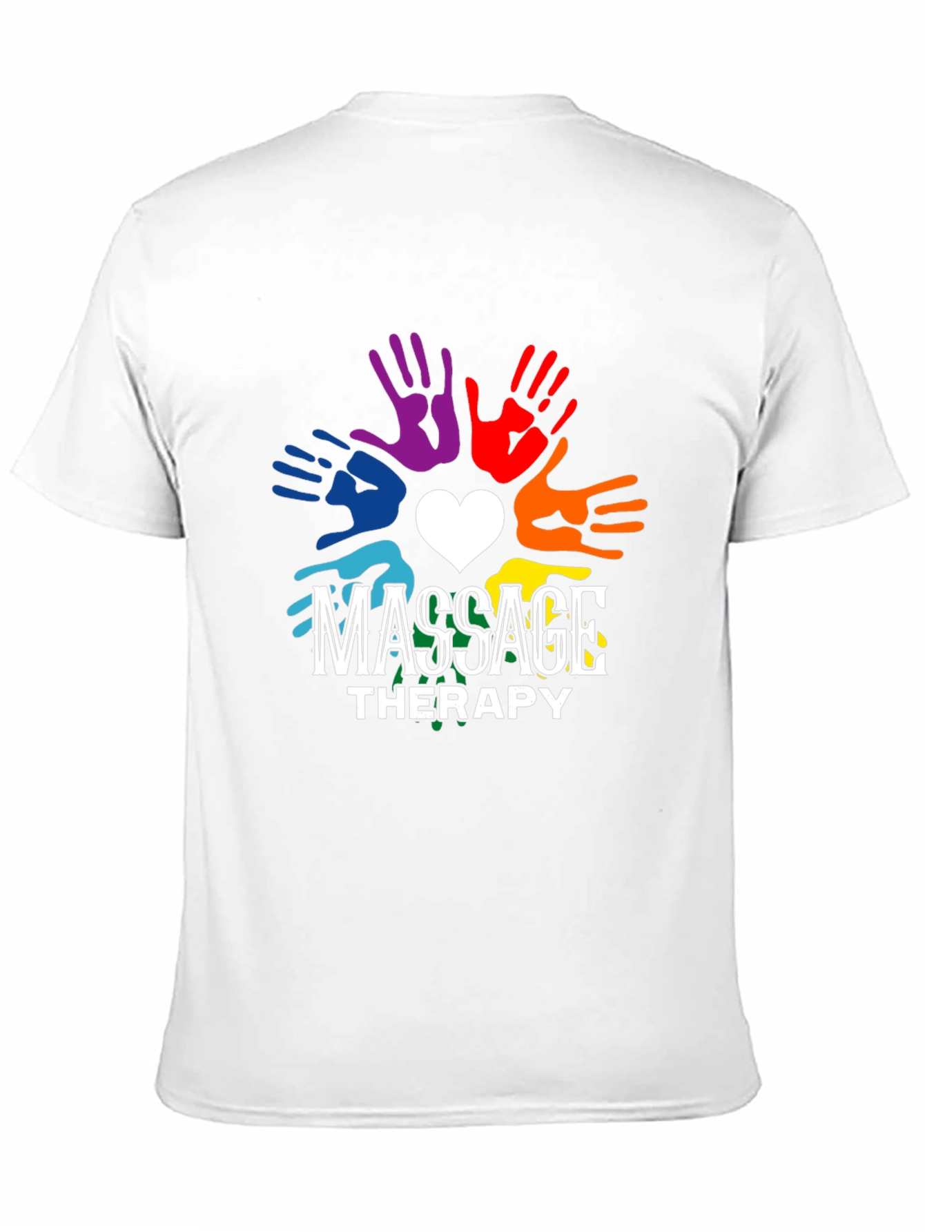 Massage Therapy Rainbow Hands Graphic T-Shirt