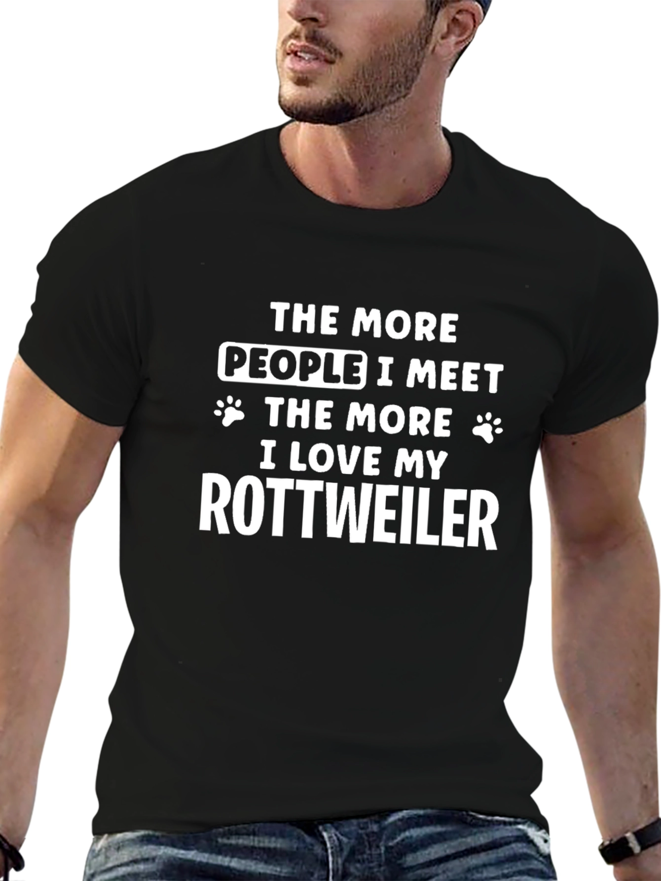 Rottweiler Lover Black Graphic Tee