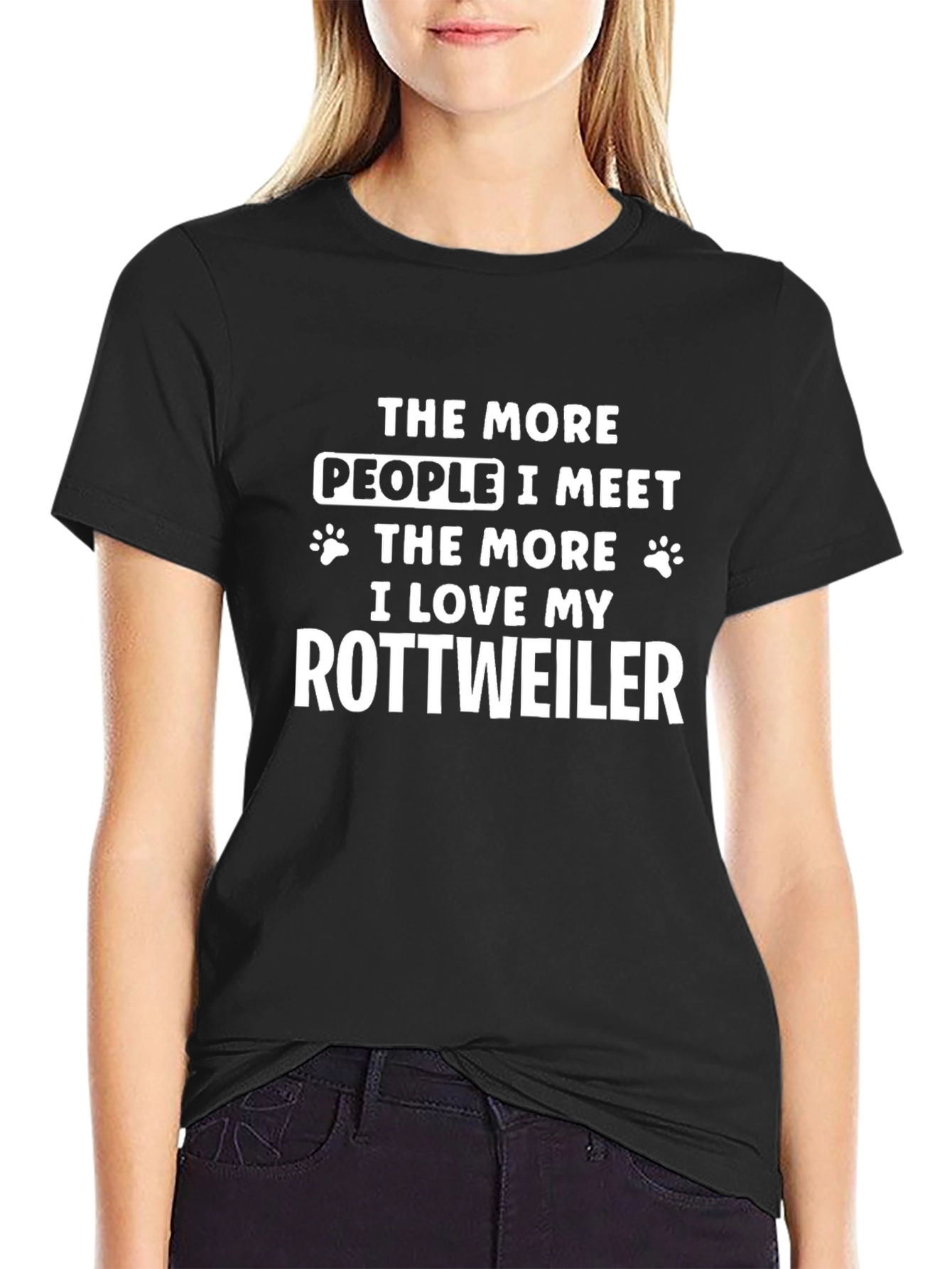 Rottweiler Lover Black Graphic Tee
