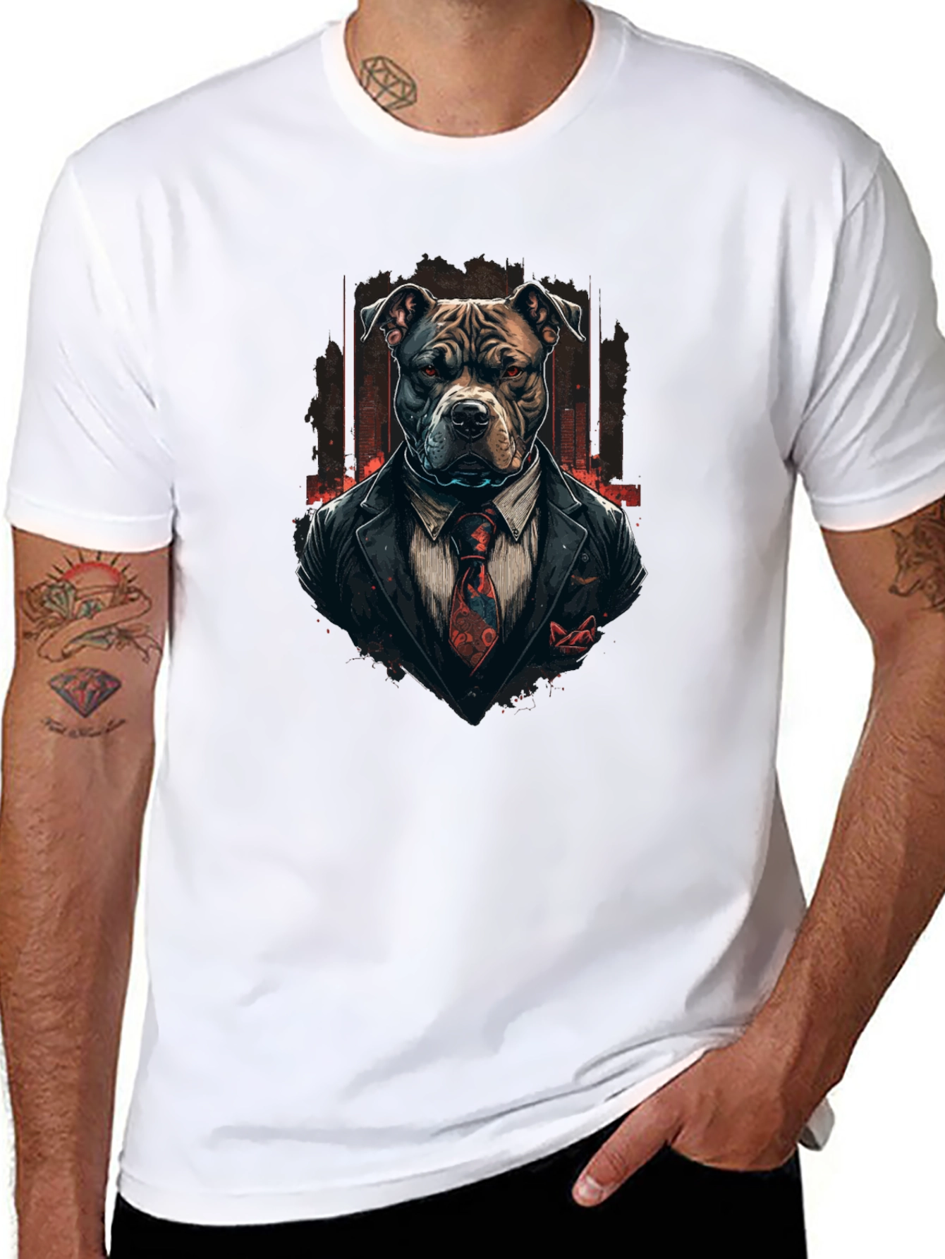 Dog in Suit Graphic Tee