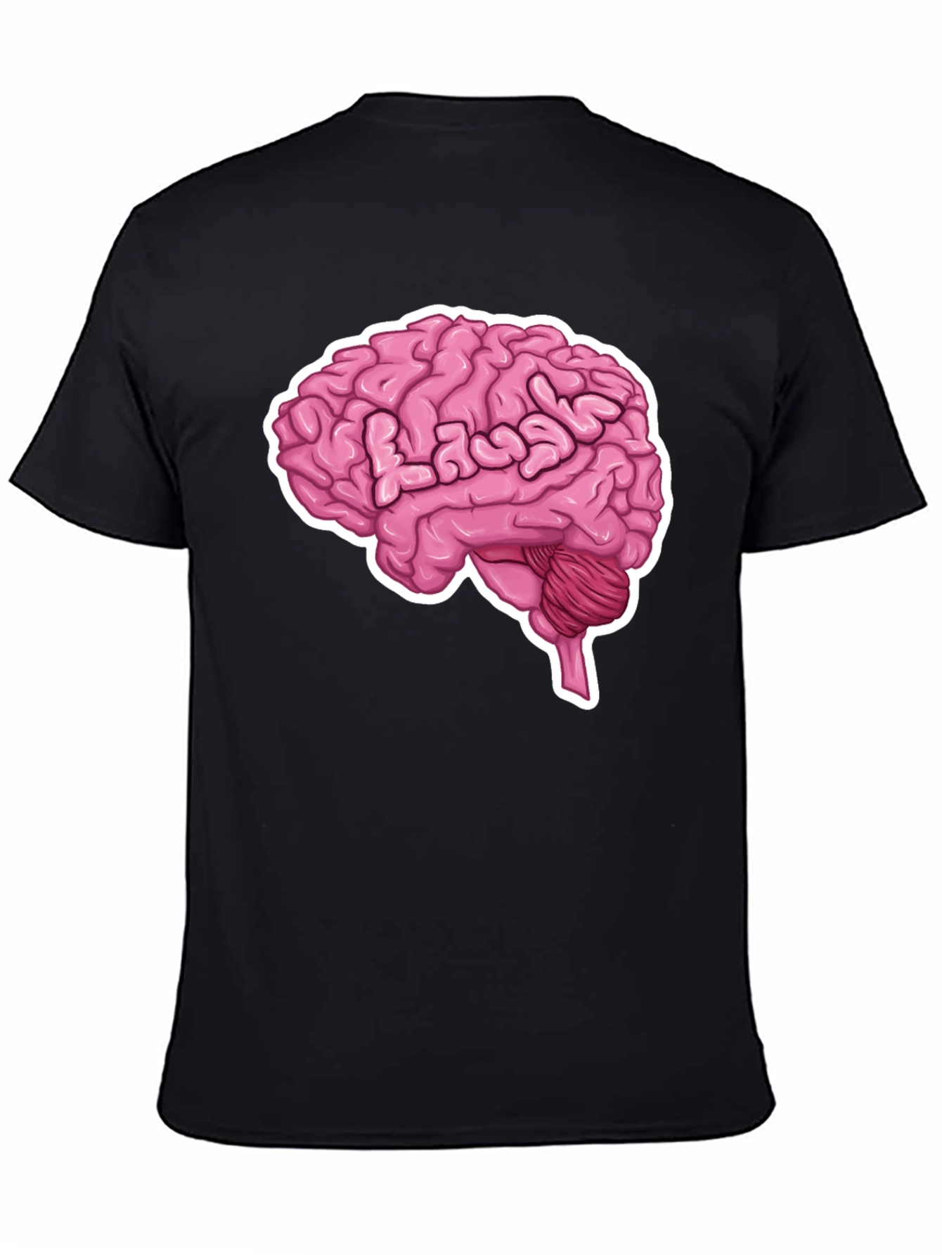 Brain Graphic Tee - Black Cotton T-Shirt