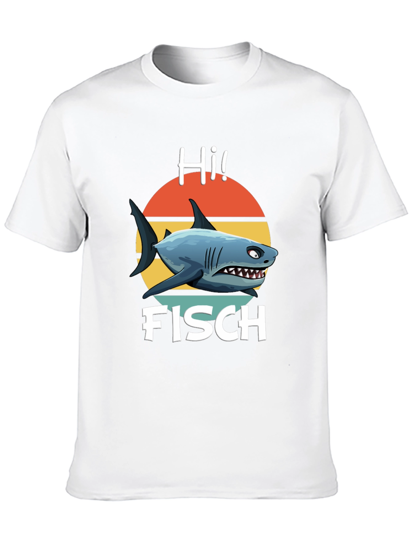 Hi Fisch Shark Graphic T-Shirt - Retro Style!