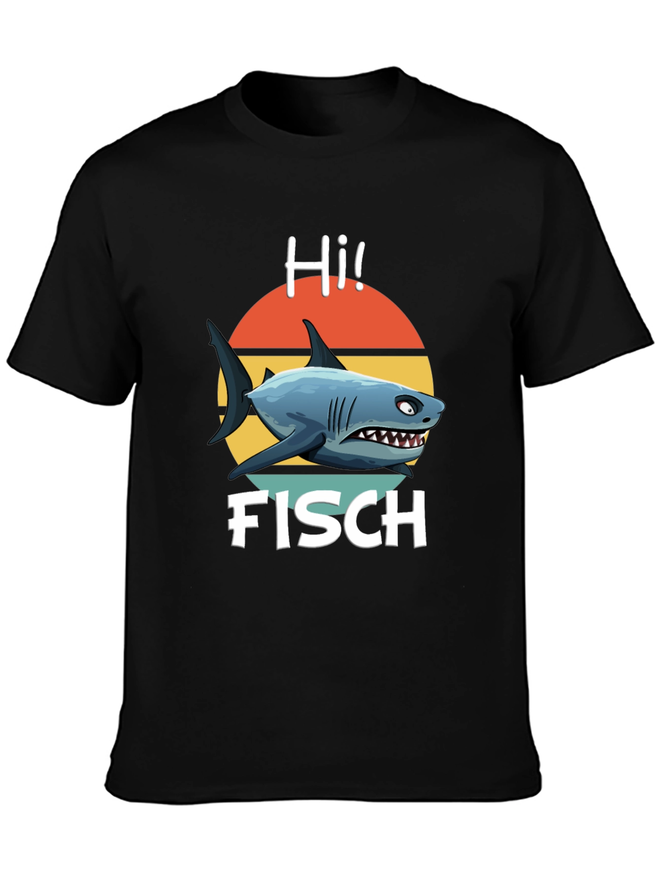 Hi Fisch Shark Graphic T-Shirt - Retro Style!
