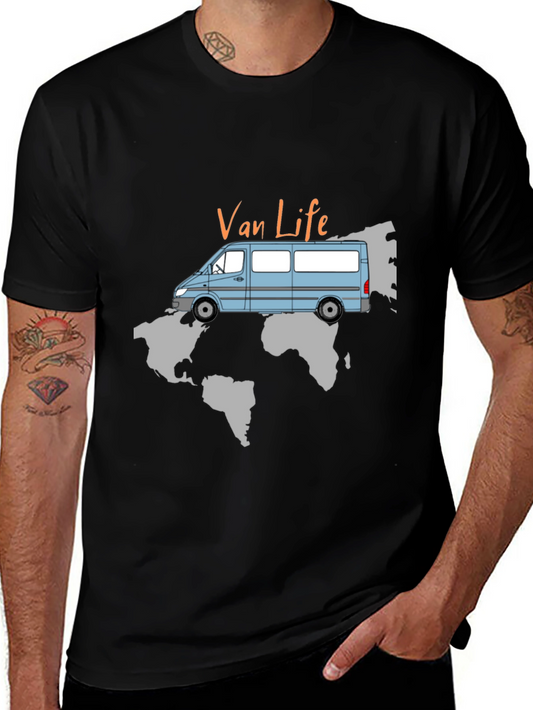 Van Life World Map T-Shirt