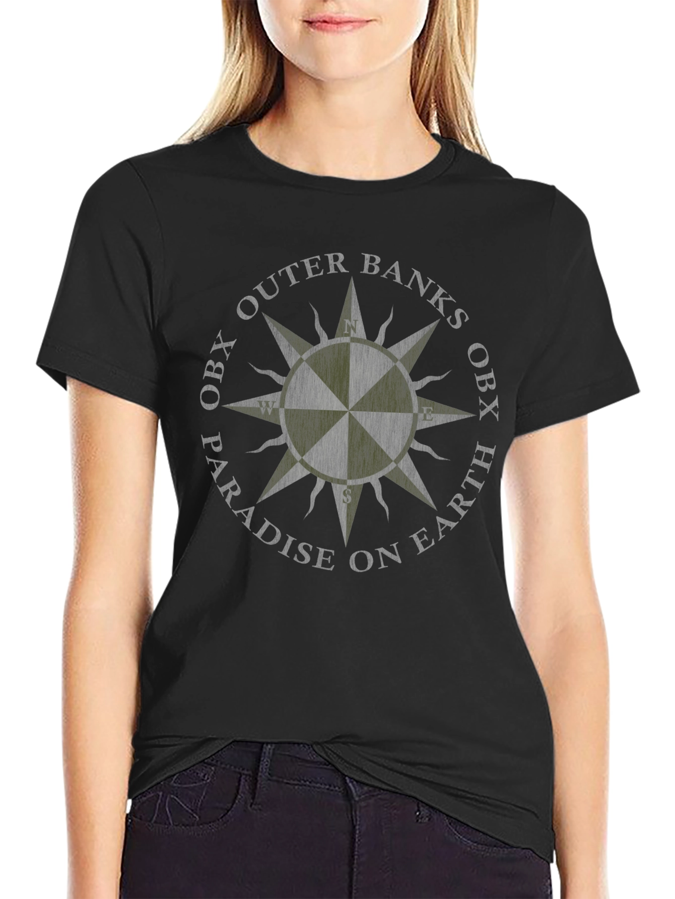 Outer Banks OBX Compass Graphic Tee