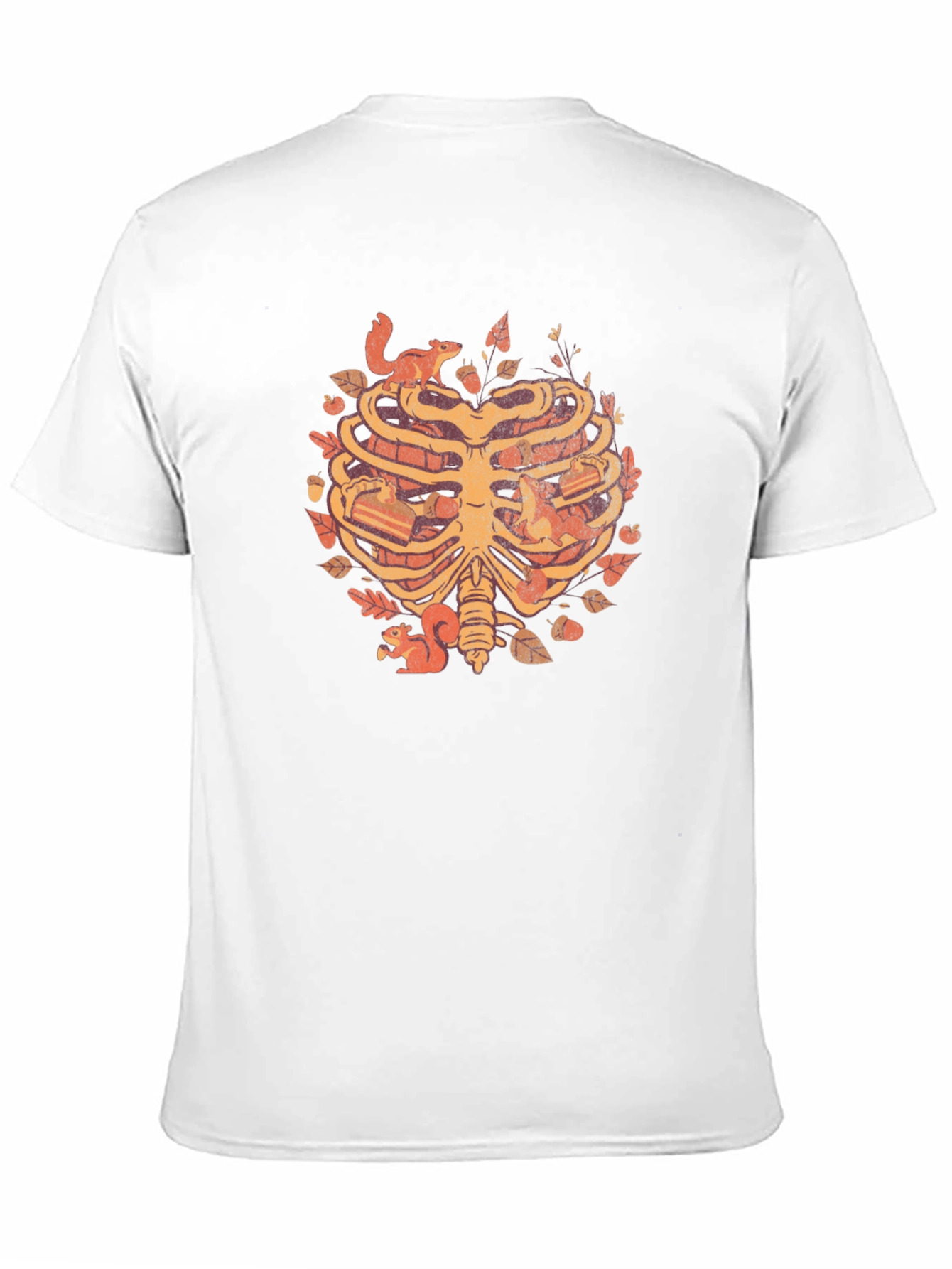 Squirrel Ribcage Graphic Tee - Autumnal Style