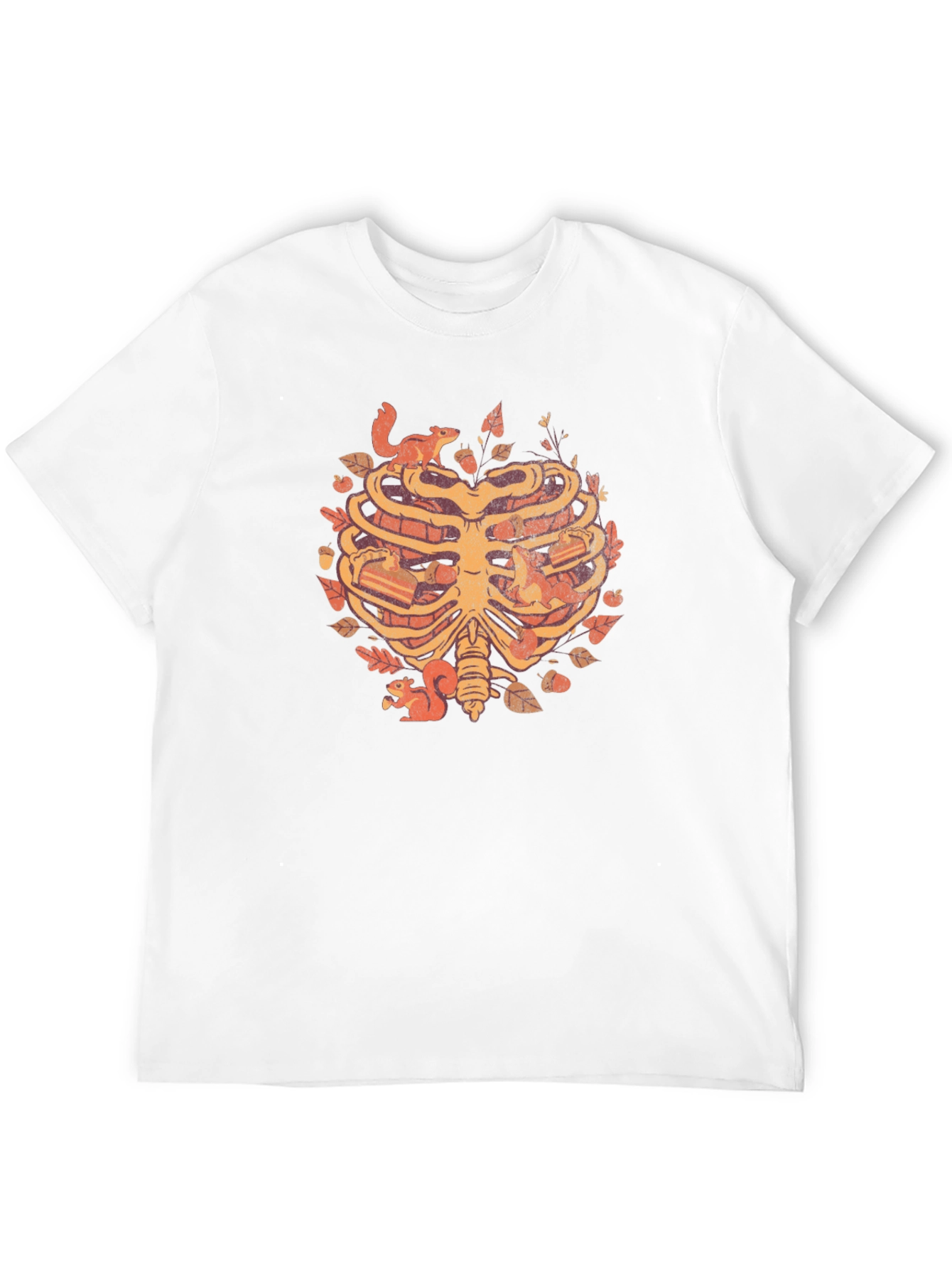 Squirrel Ribcage Graphic Tee - Autumnal Style