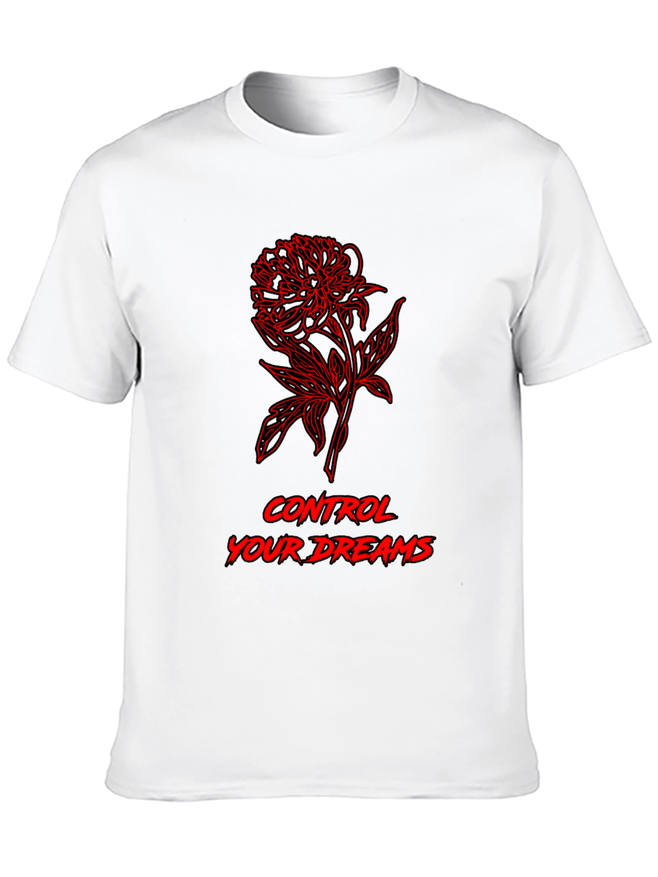 Floral Dream Control Graphic Tee - Black