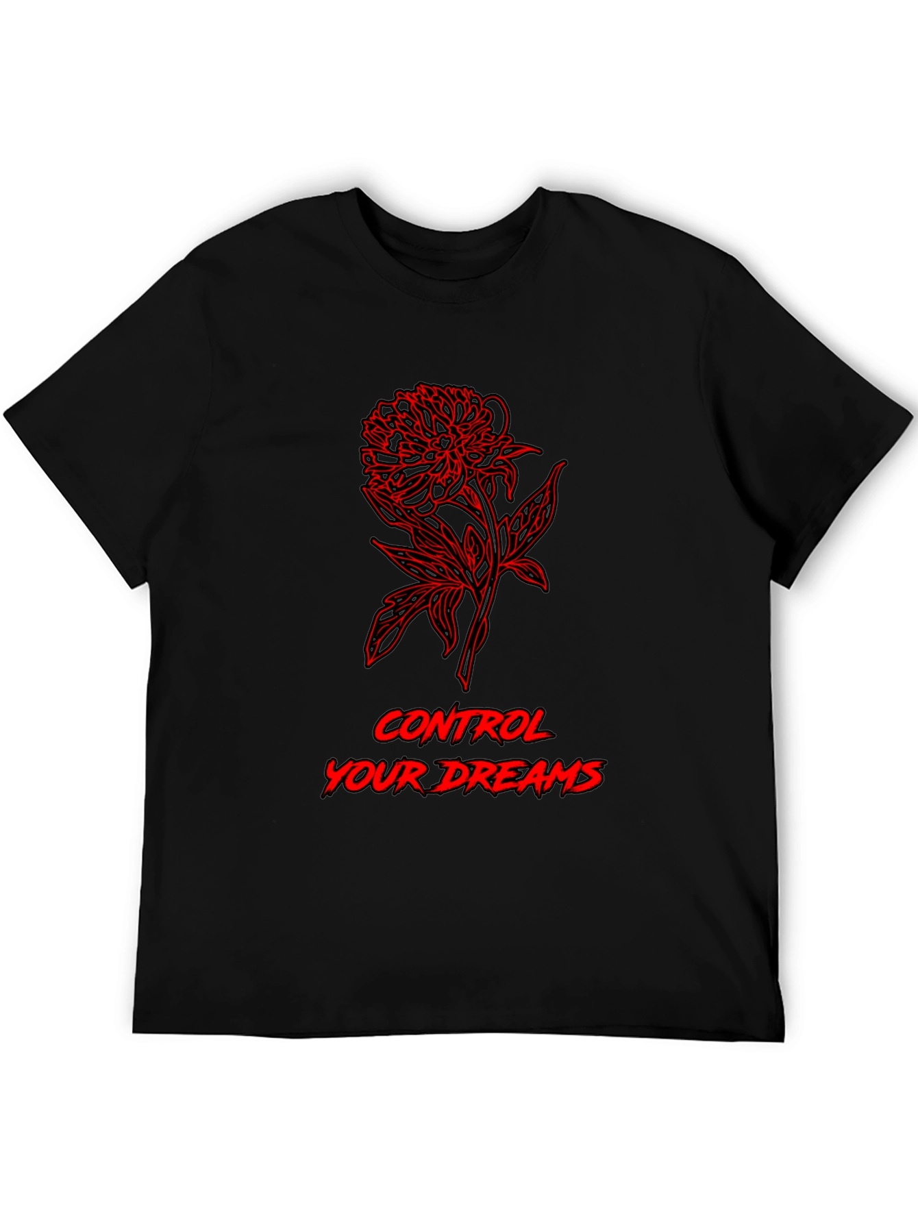 Floral Dream Control Graphic Tee - Black