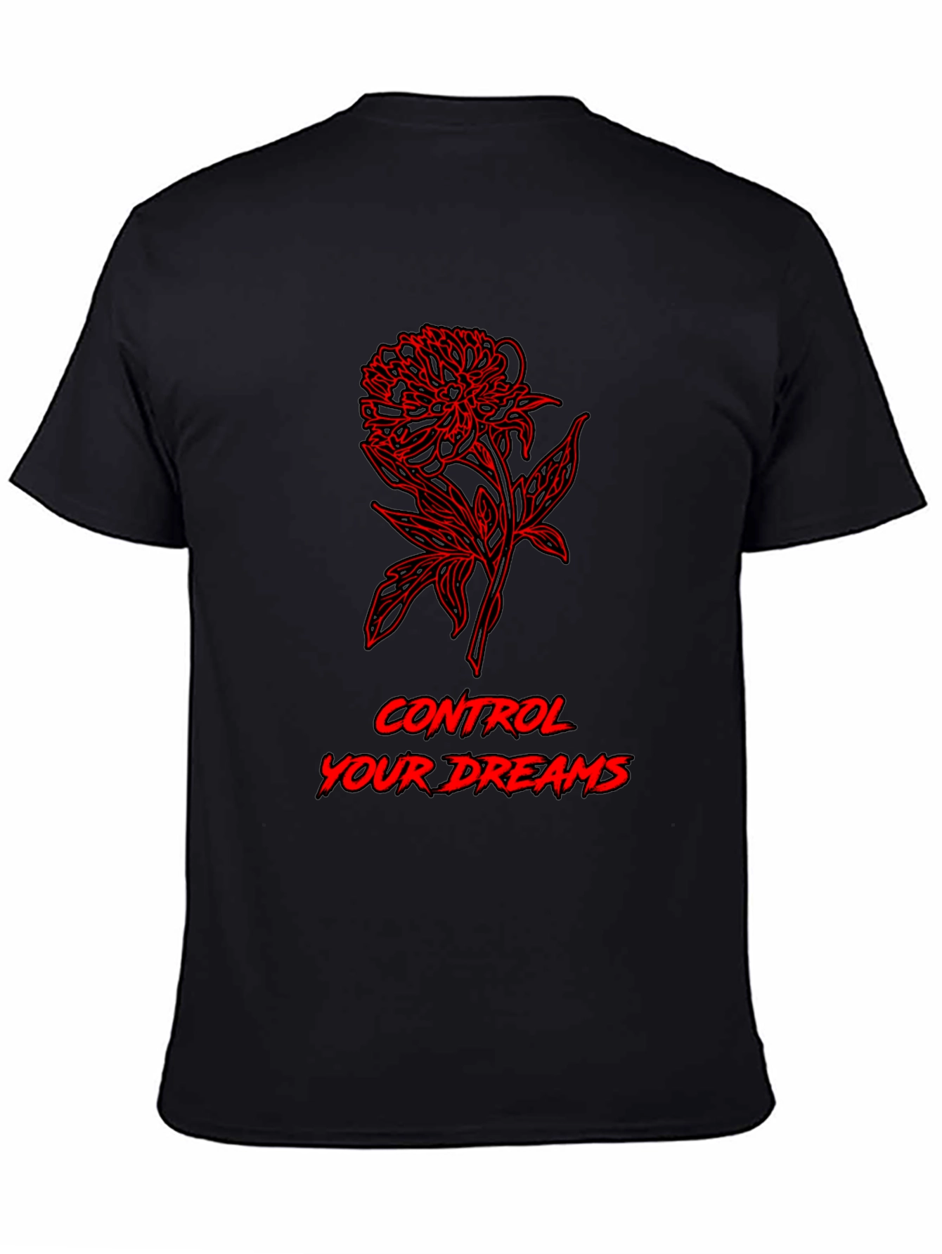 Floral Dream Control Graphic Tee - Black