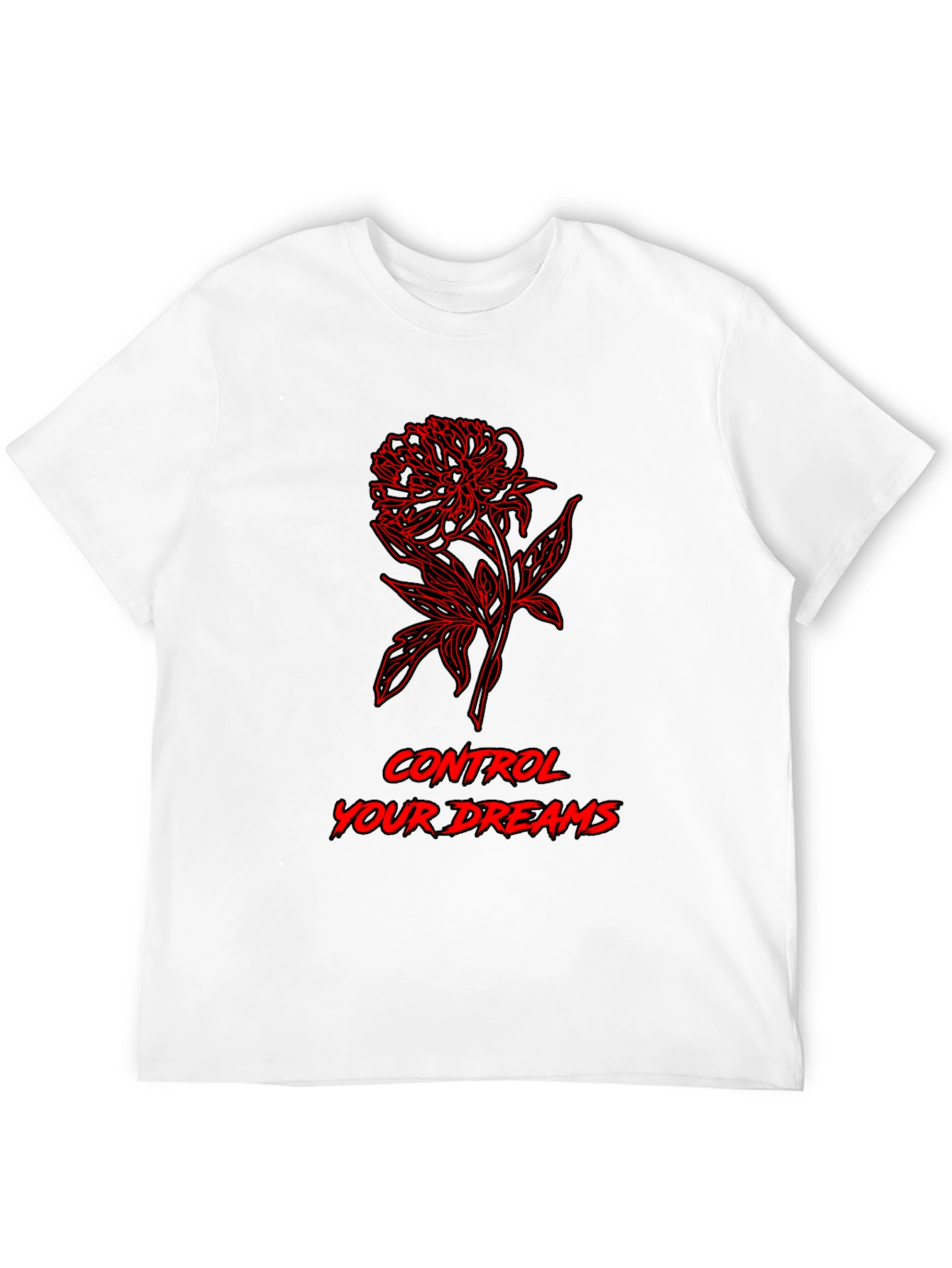 Floral Dream Control Graphic Tee - Black