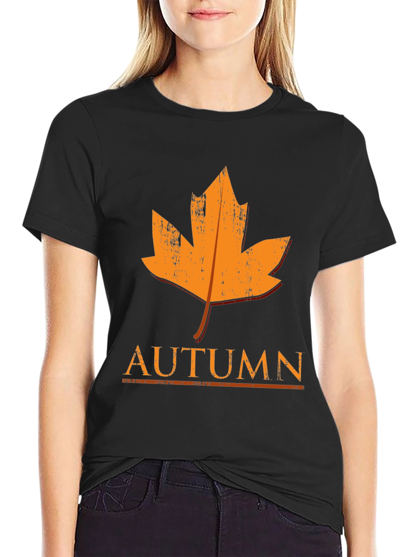Autumn Leaf Graphic T-Shirt - Fall Season Tee