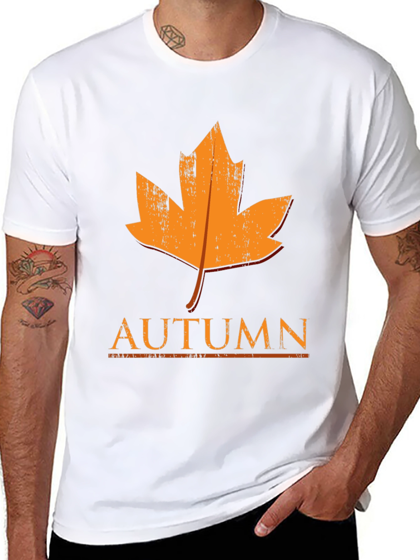 Autumn Leaf Graphic T-Shirt - Fall Season Tee