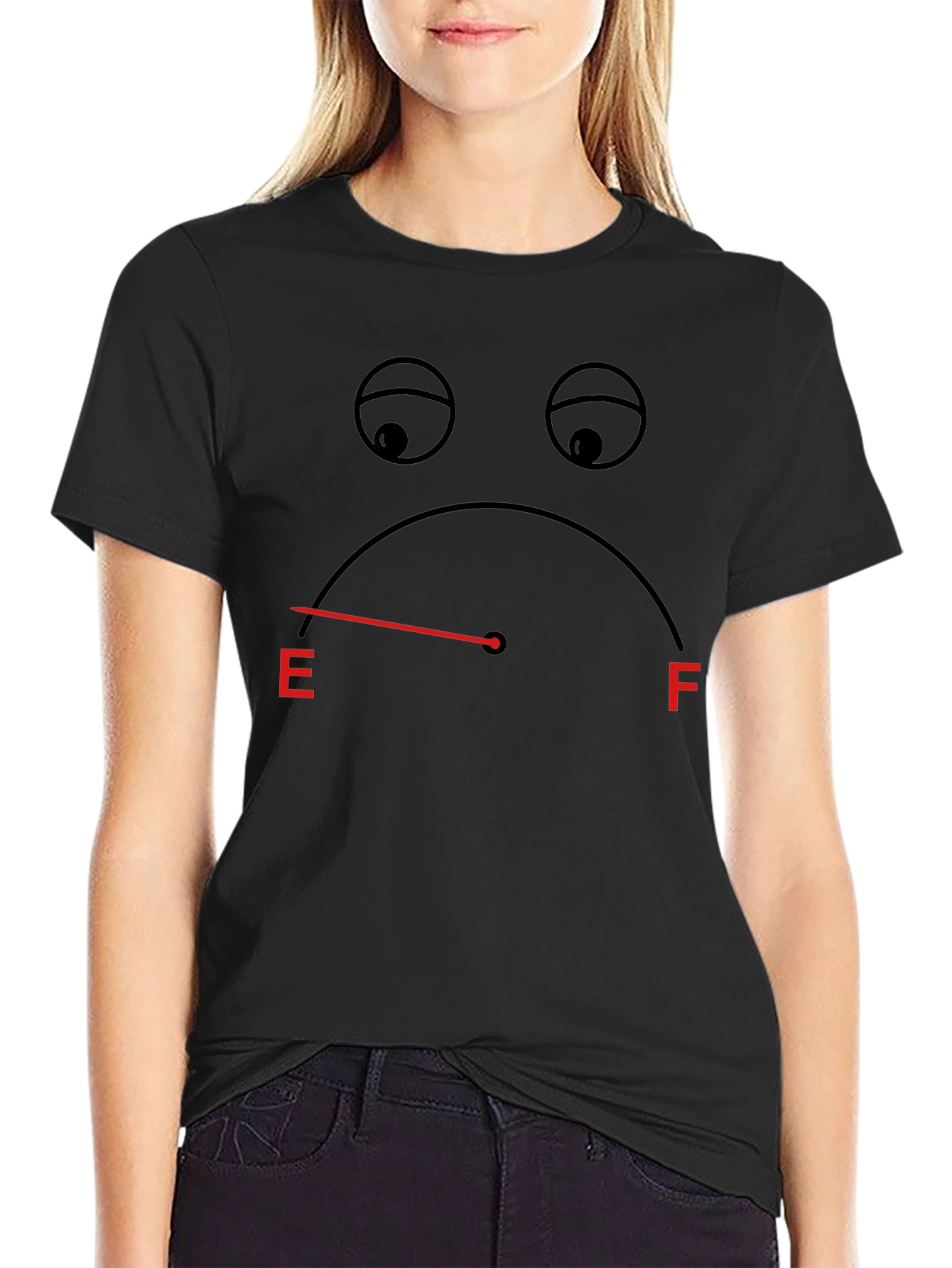 Sad Empty Gauge Black T-Shirt