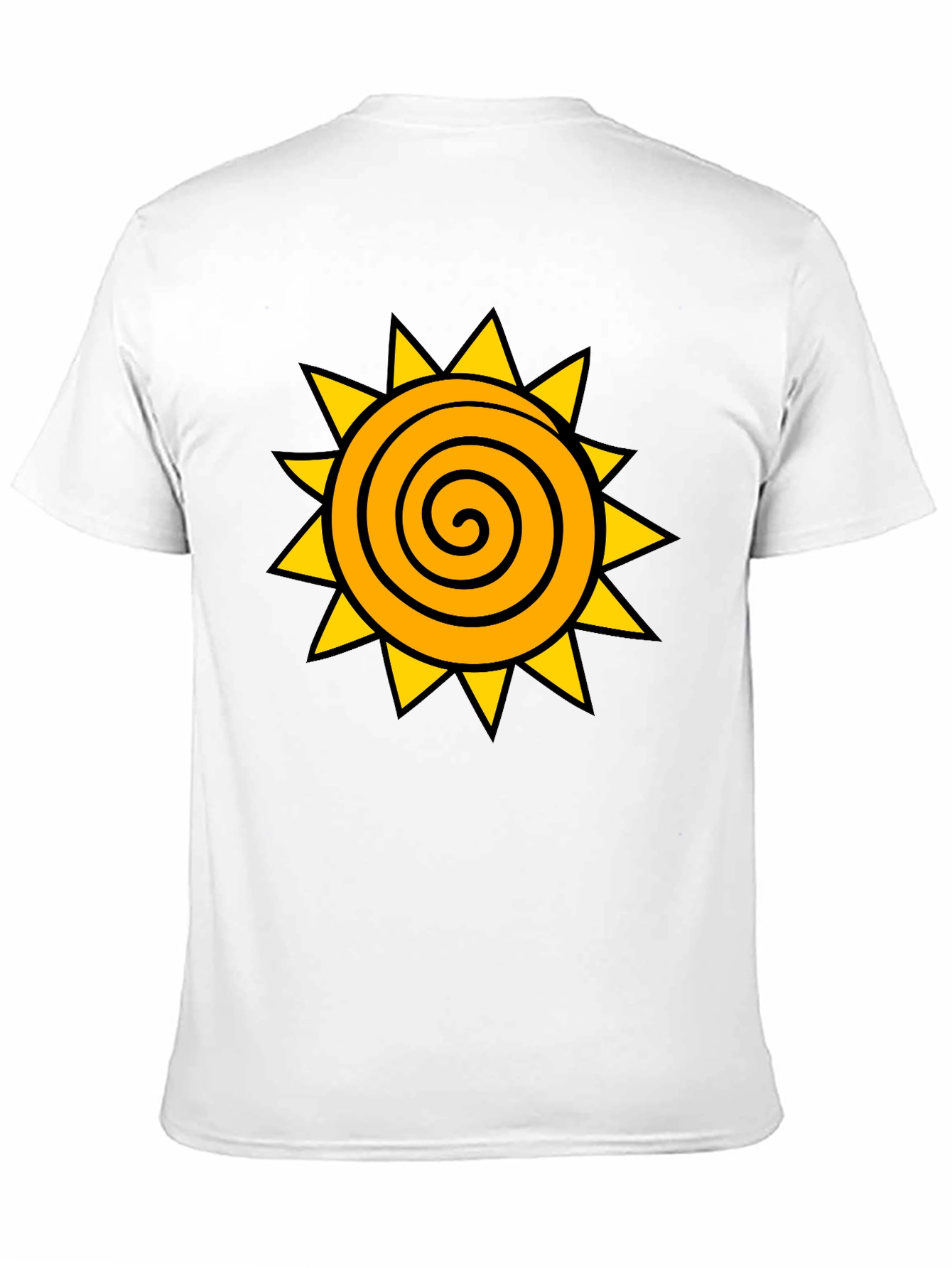 Spiral Sun Graphic Black T-Shirt