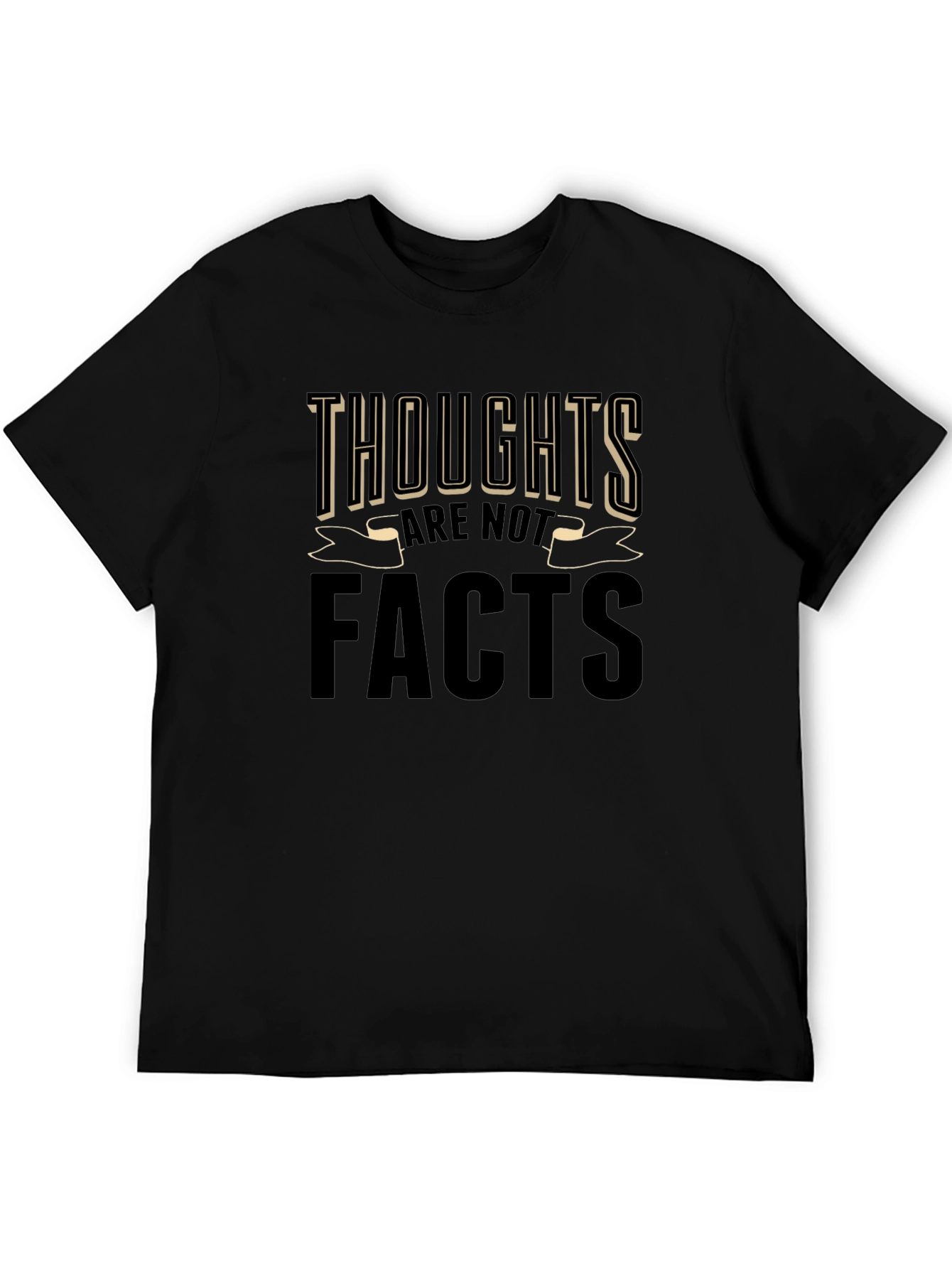 Thoughts Are Not Facts Graphic Tee - Black