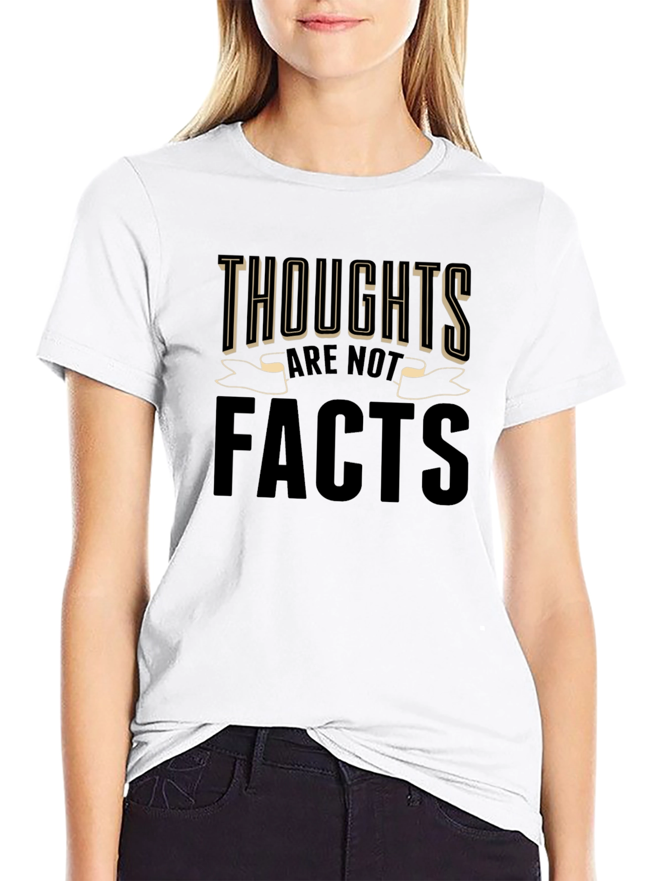 Thoughts Are Not Facts Graphic Tee - Black