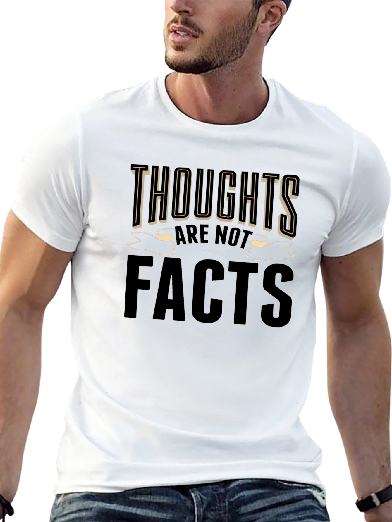 Thoughts Are Not Facts Graphic Tee - Black