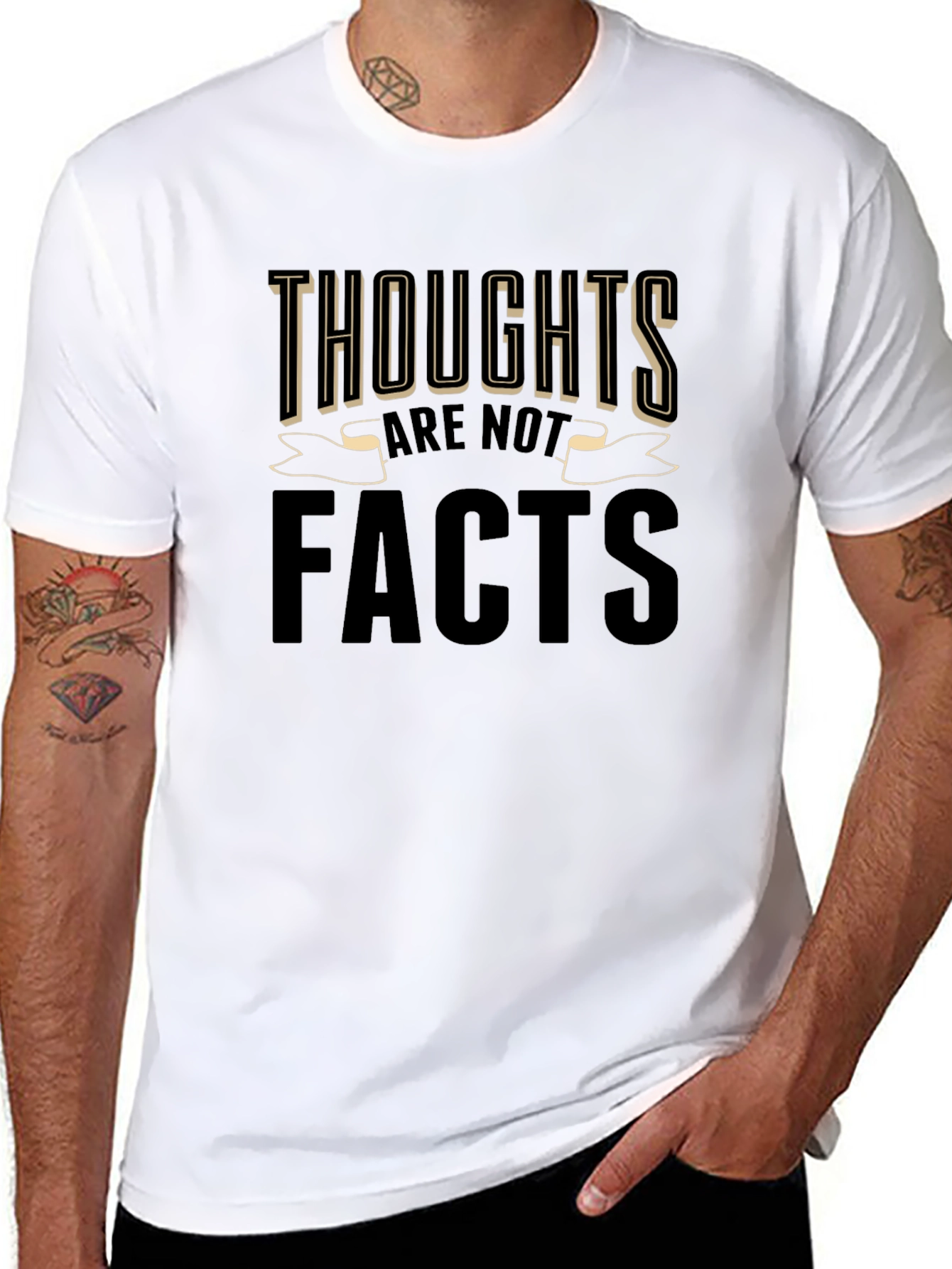 Thoughts Are Not Facts Graphic Tee - Black