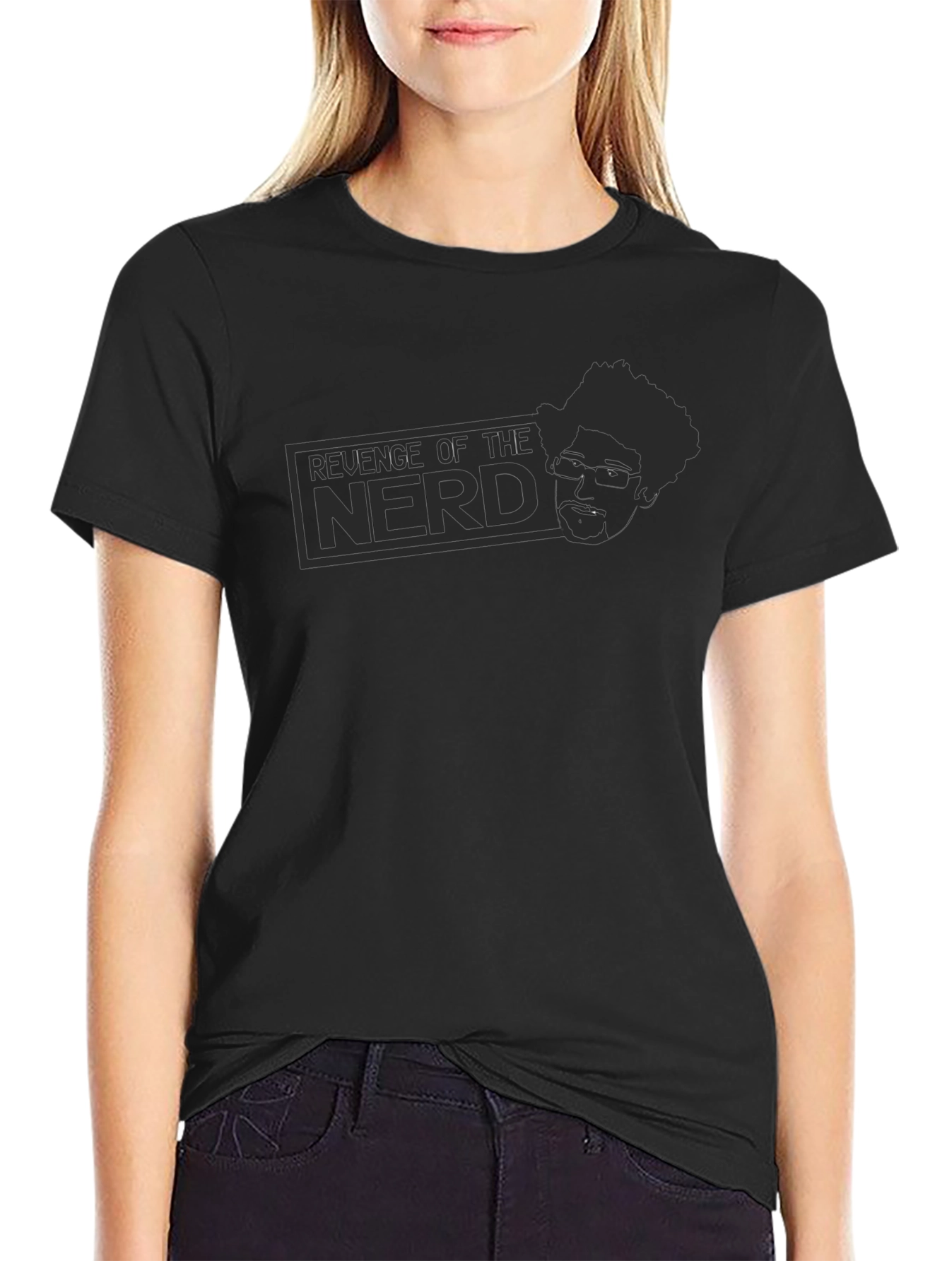 Revenge of the Nerd Black Graphic T-Shirt