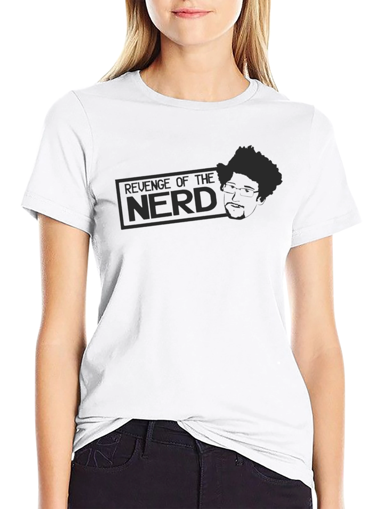 Revenge of the Nerd Black Graphic T-Shirt