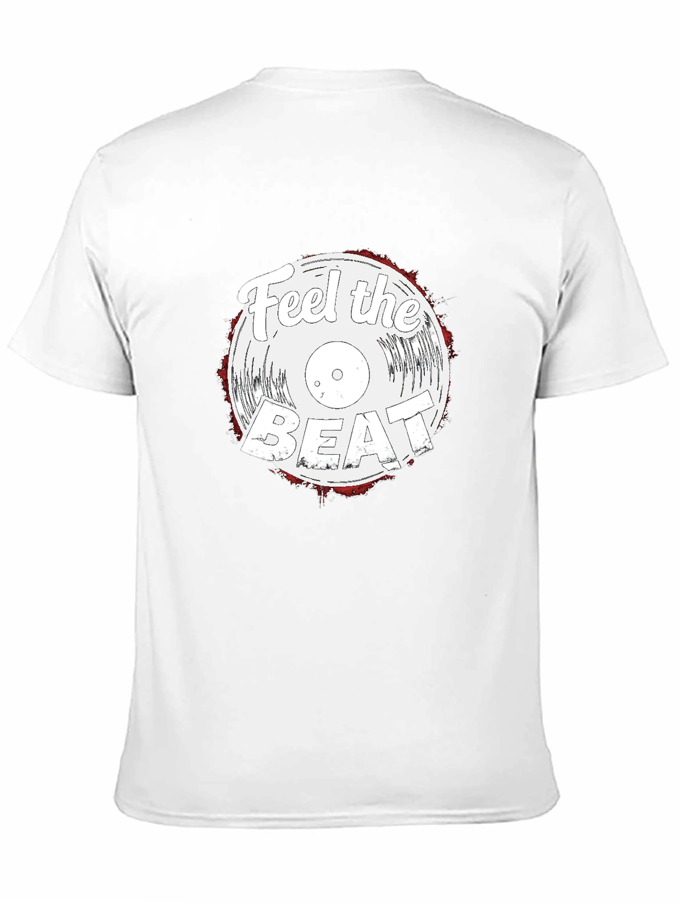 Feel the Beat Vinyl Graphic T-Shirt - Black