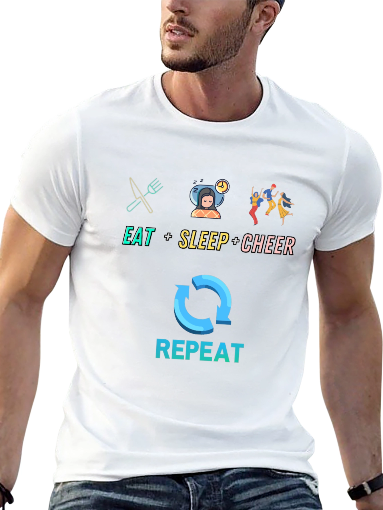 Eat Sleep Cheer Repeat T-Shirt