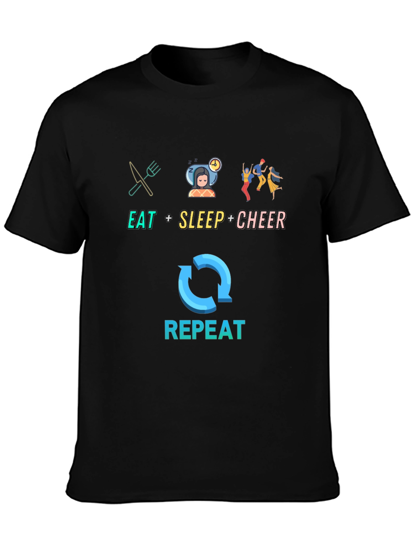 Eat Sleep Cheer Repeat T-Shirt